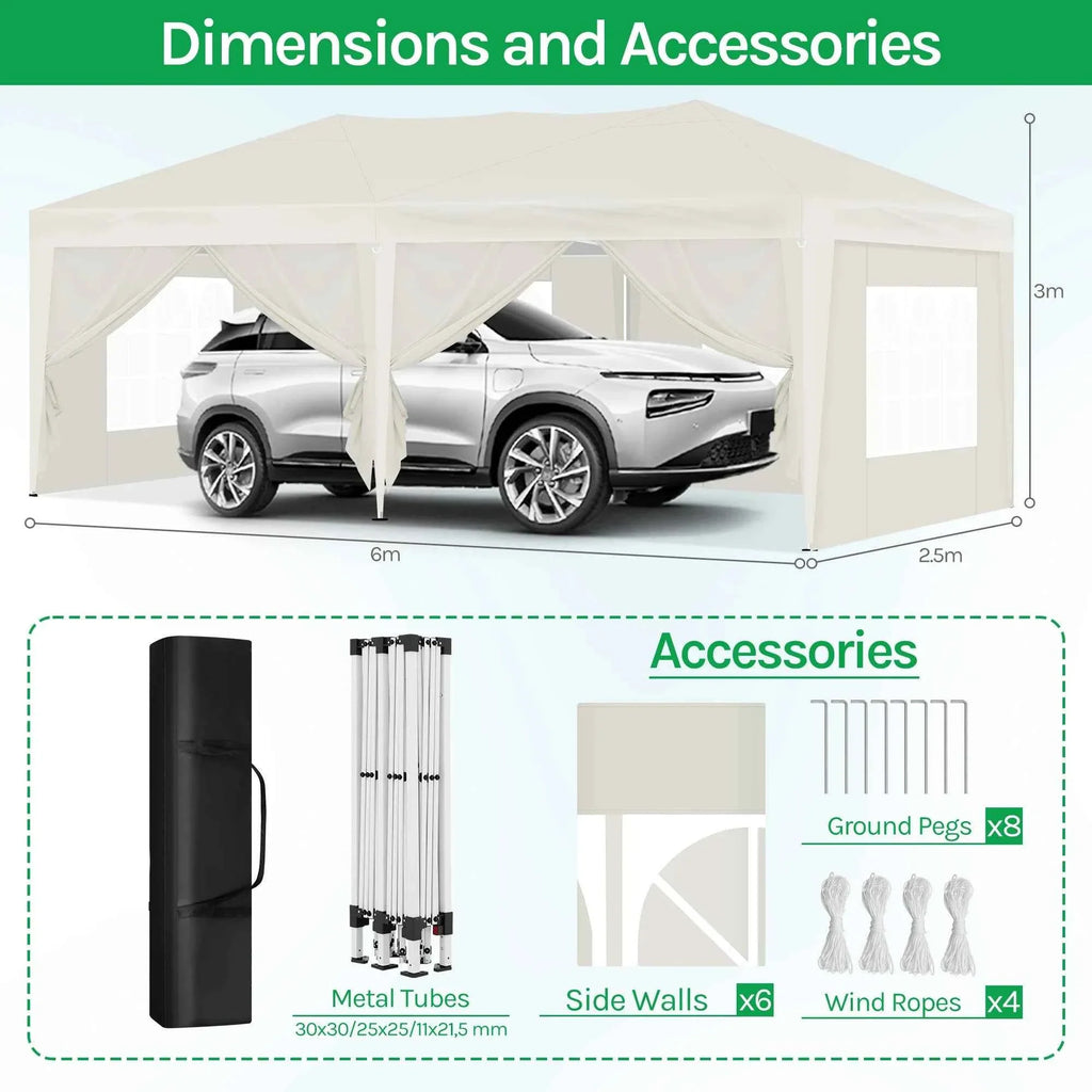 Pop Up Folding Gazebo Garden Gazebo Marquee Pergola Waterproof Windproof UV Protection party tent for Garden Camping Beach BBQ