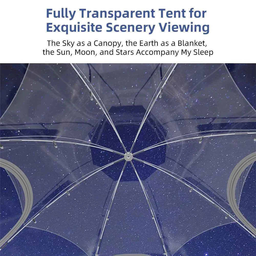 8-10 Person Transparent Bubble Dome Tent - Weatherproof Garden Party Gazebo