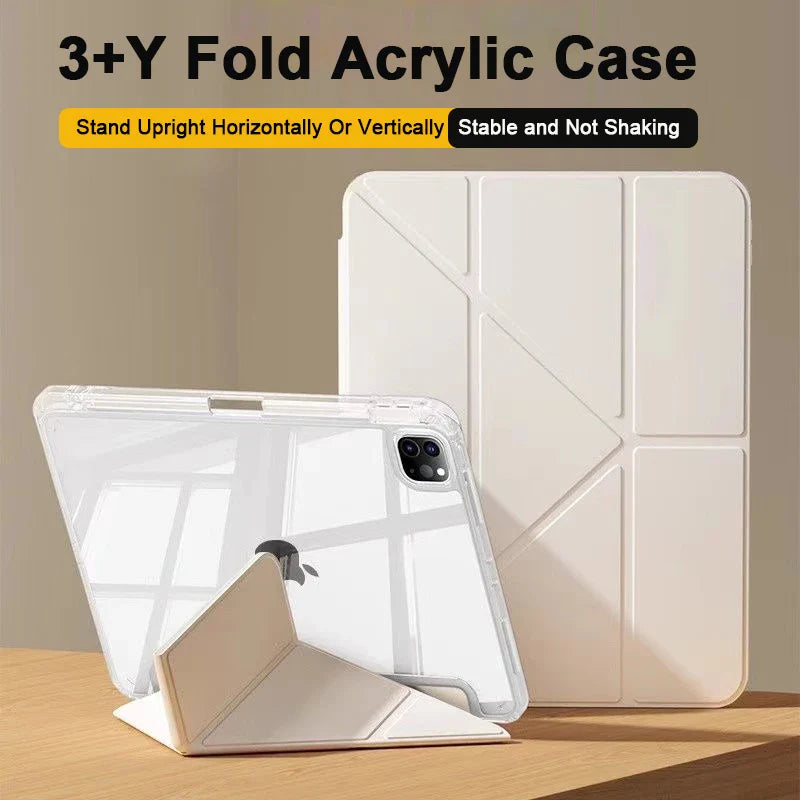 For iPad Air 5 Air 6 A16 11th M3 iPad Pro 11 12.9 13 10 Gen 10.5 10.2 9th 8th 6th 5th 9.7" Mini 7 6 Smart Case with Pen Holder