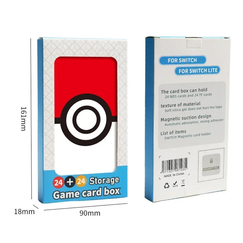 2026 Pokemon Pikachu Ns Switch Oled Game Card Storage Box Protective 24 in 1 Game Cards Holder Case for Nintendo Switch Lite New