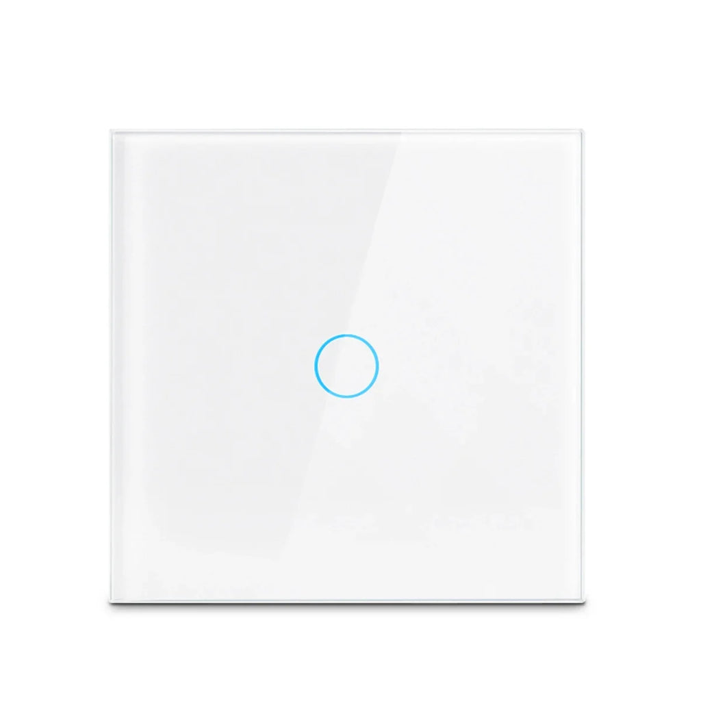 AC100-240 Touch Switch Power Led Panel Wall Light Switches Tempered Black White Crystal Glass 1/2/3 Gang Interruttore Switch