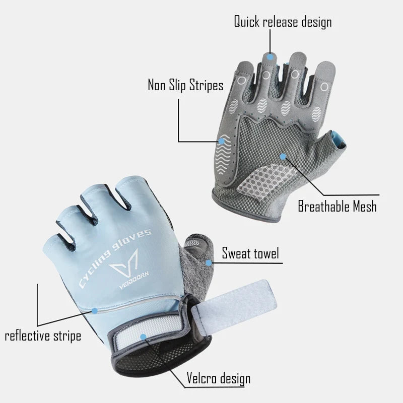 Veidoorn Men's Women's Workout Gloves for Gym Weight Lifting Non-Slip Palm with Padding Breathable Towel Finger for Sweat Wipe