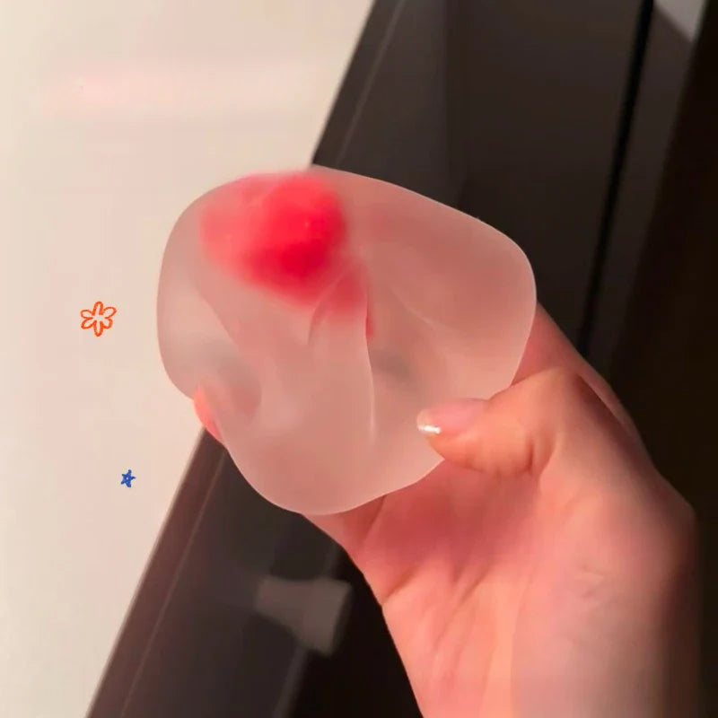 Strawberry Mochi Squeeze Toy | Stress Relief Slow Rebound Fidget Toy