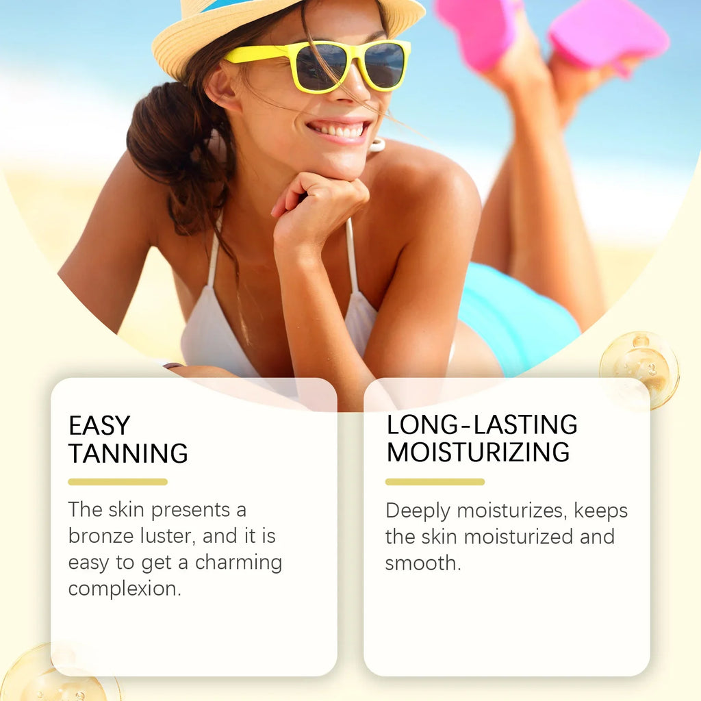 Natural Self Tan Lotion Body Tanning Accelerator Moisturize Rejuvenate Skin Melanin Enhancement Anti Sunburn Brown Tanning Cream