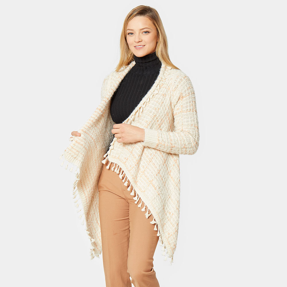 Tweed Tassel Cardigan