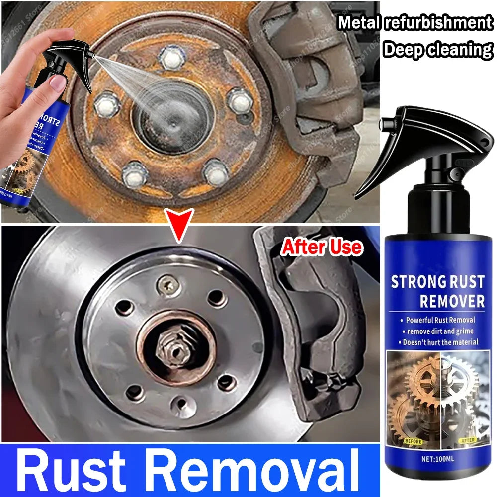 2026 Car All-Purpose Rust Remover Spray - 100ML, Fast-Acting Iron Oxidation Eliminator, Restores Shine, Safe on Various Surfaces