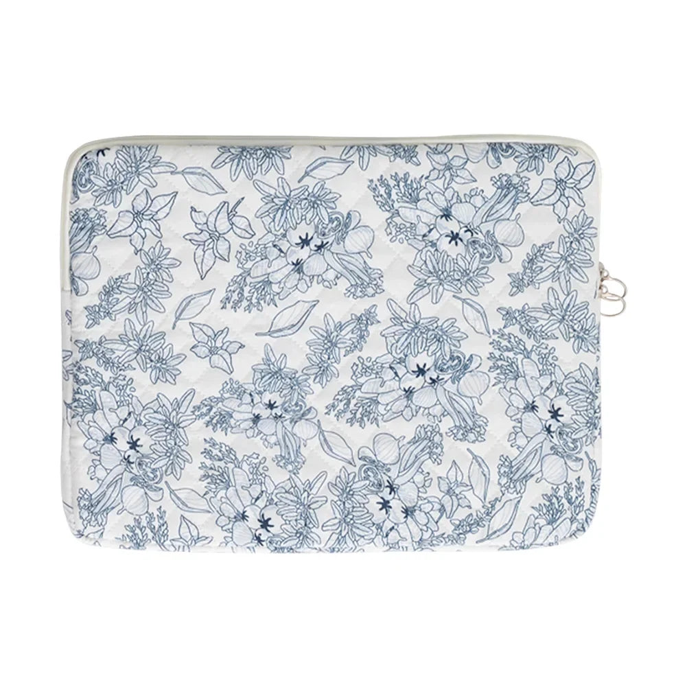 11/13/15 Inch Laptop Sleeve Quilted Laptop Bag Coquette Floral Laptop