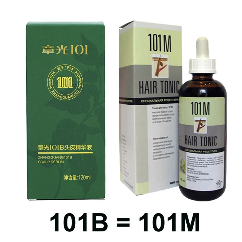 Hair Tonic Zhangguang 101B Scalp Serum 101M 120ML powerful Chinese medicine therapy Hair Treatment Essence 100% original