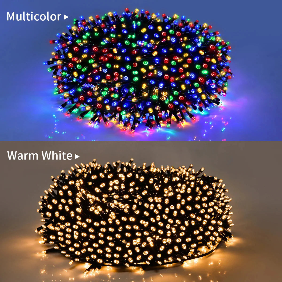 Solar Panel Fast Charge Outdoor String Fairy Light 100M 1000 LED Waterproof Large Lamp Christmas Garden Decor