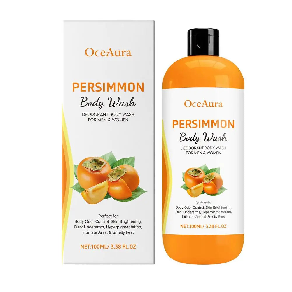 Persimmon Fresh Shower Gel Plant Extract Gentle Cleansing Moisturizing Hydrating Smooth Delicate Skin Daily Body Care