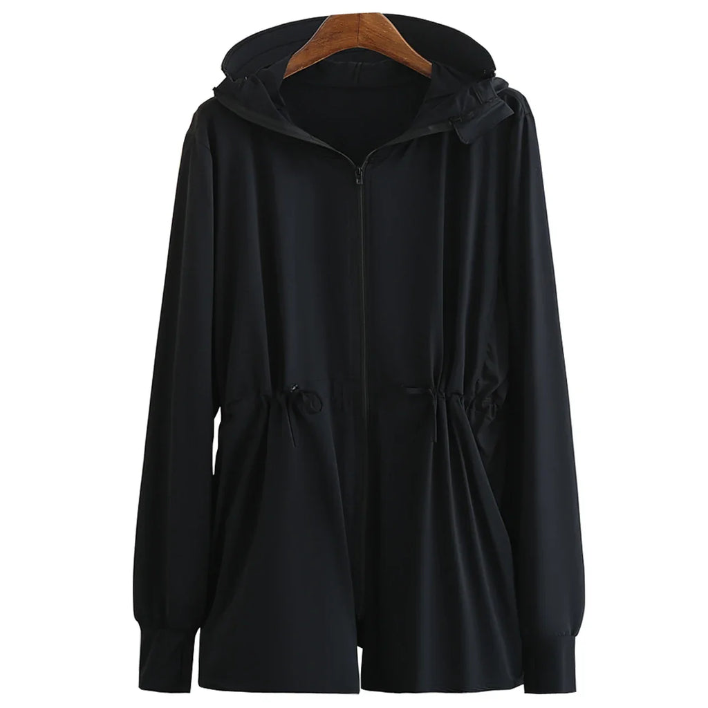 Ice Silk Long Sleeve Sunscreen Clothing 3XL 4XL UPF 50+ UV Protection Thin Breathable Sun-Proof Coat Ice Silk Sunscreen Jacket