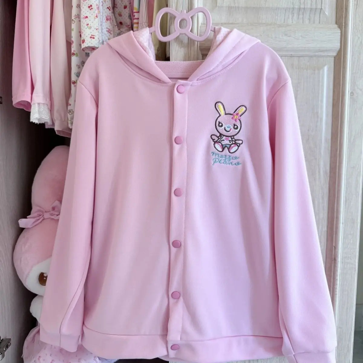 Harajuku Sweet Long Sleeve Hoodie Women Casual Cartoon Print Japan Style Kawaii Hooded Sweatershirt Bodycone All Season