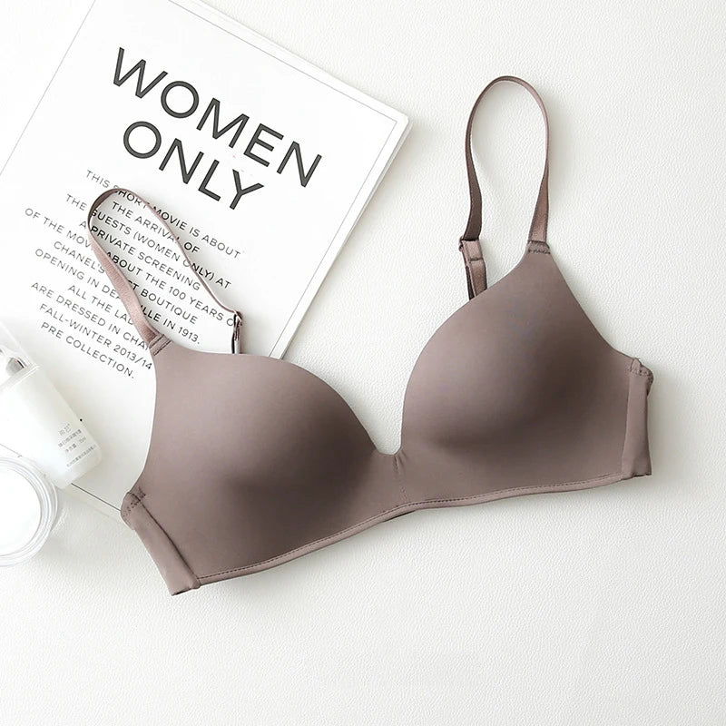 Seamless Bras for Women Push Up Bras No Wire Brassiere A B Cup Underwear Sexy Bralette Three Quarters(3/4 Cup)  Lingerie