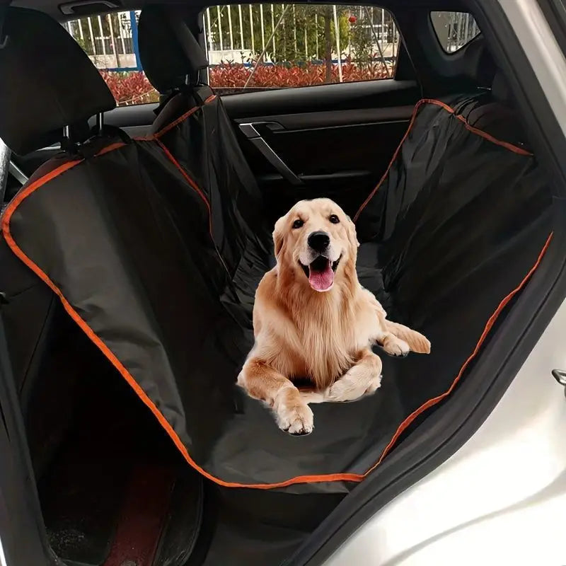 Waterproof Oxford Dog Car Seat Cover Hammock: Heavy-Duty Scratchproof&Nonslip Protector for Cars,Trucks&SUVs Rear Seats