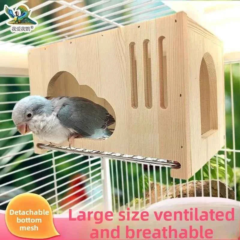 Hanging Bird Nests Breathable Hatching Bird's Wooden House Pet Supplies Swallow Finch Squirrel Small Birds Animals Nests Box