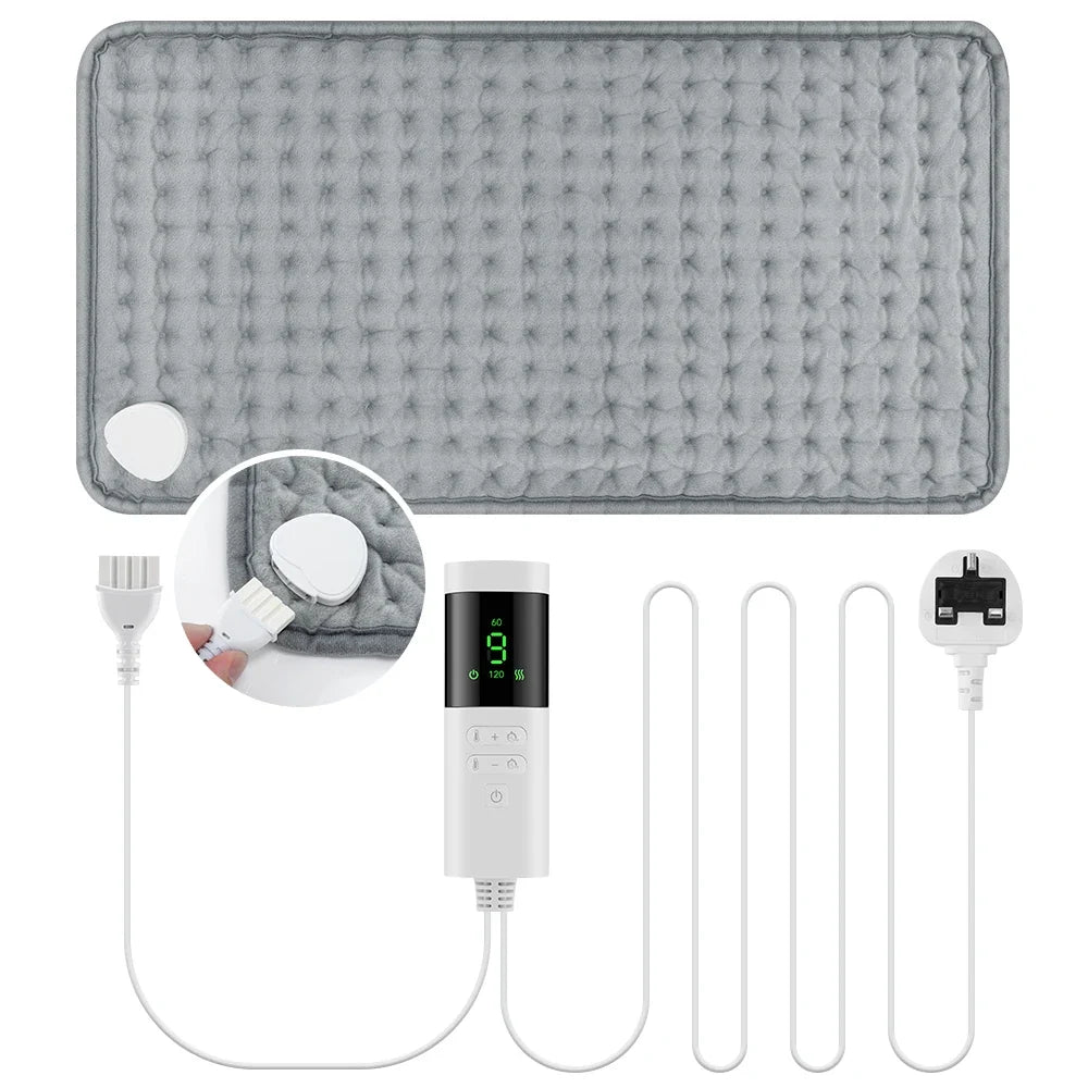 30*60cm Electric Heating Pads for Back Neck Shoulder Home Office Washable Winter Warm Blanket 4 Timer 9 Temperature Control