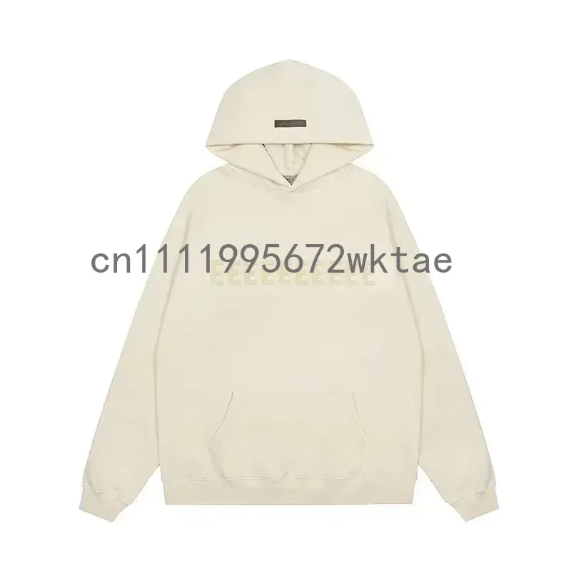 FW22 Men's Hoodies Jogging Set Luxury Design Chest Two Rows Plush Letter Hoodie Women's Loose Hoodie Fashion Unisex Pants Set