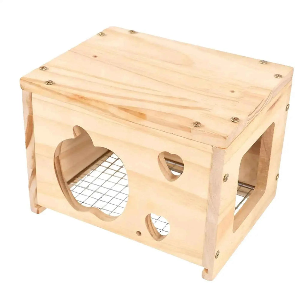 Bird House Wood Nesting Box Parrot Hideaway Rest Hut Cage Decor Accessory for Budgies Cockatiel Indoor Aviary