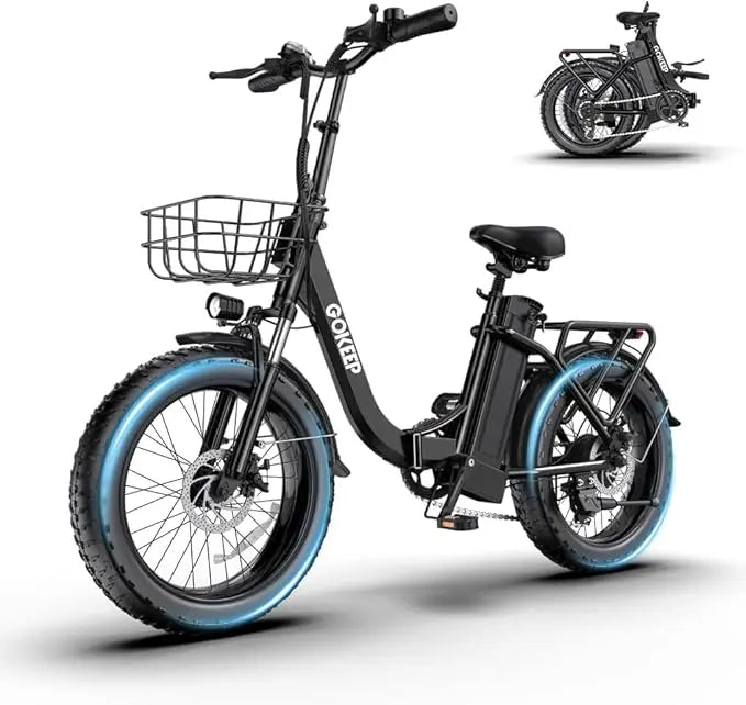 1300W Folding Electric Bike for Adults, 75 Miles PAS Range, 48V13Ah Removable Lithium Battery Front Suspension Electric Bicycle