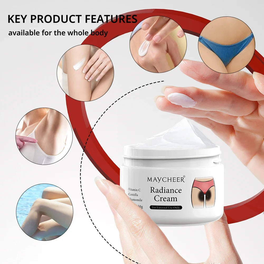 50g Whitening Cream Private Parts Underarm Bleaching Whiten Butt Knee Brighten Inner Thigh Intimate Parts Dark Remove Melanin