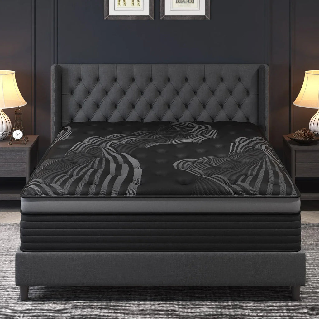 12"14" Gel Memory Foam Hybrid Pocket Spring Mattress Twin Full Queen