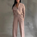 Fashion Two-piece Women's White Sports Suit Loose Sports Shirt+casual Pants Sets Sportswear Women Clothes Tracksuit Women Outfit