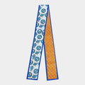 Horse Motif Pattern Print Silk Feel Twilly Skinny Scarf