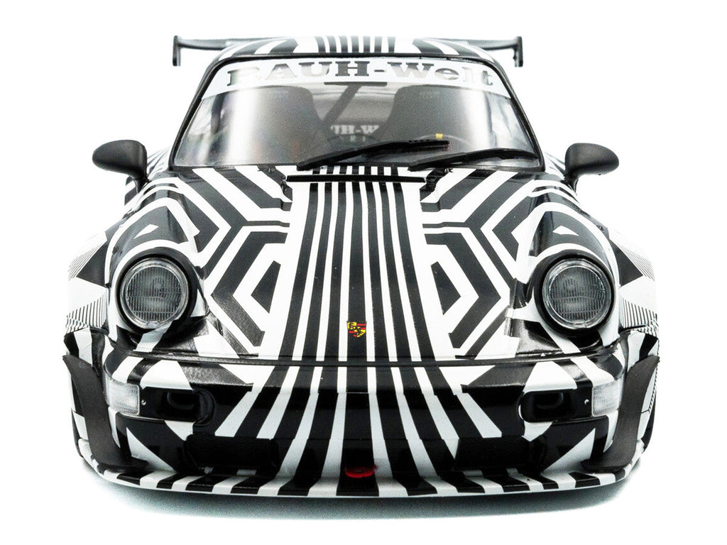 2022 RWB Bodykit #13 "The Zebra" Black and White Striped 1/18 Diecast Model Car by Solido