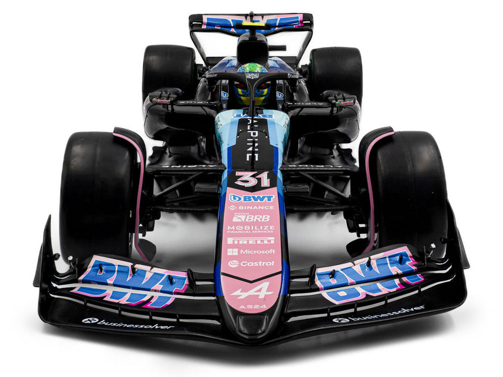 Alpine A524 #31 Esteban Ocon "BWT" 2nd Place F1 "Sao Paulo GP" (2024) "Competition" Series 1/18 Diecast Model Car by Solido