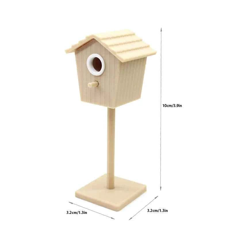 1:12 Dollhouse Miniature Bird House Garden Courtyard Model Decor Toy Doll House Accessories
