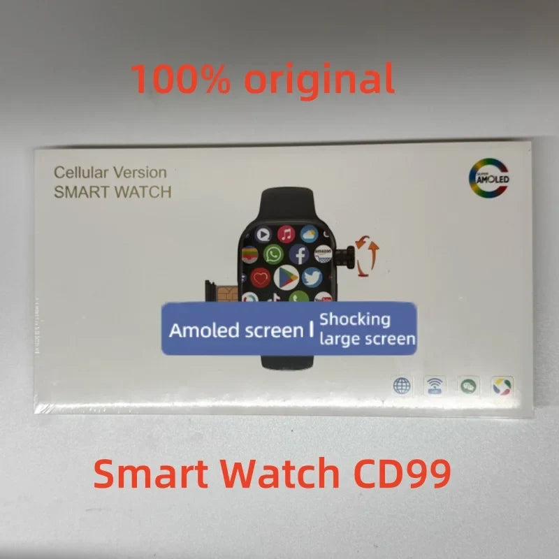 CD99 watch X 5G smartwatch 2.29inch AMOLED 5G LTE smart watch with 180 ° rotary camera GPS WiFi SIM card slot health monitoring