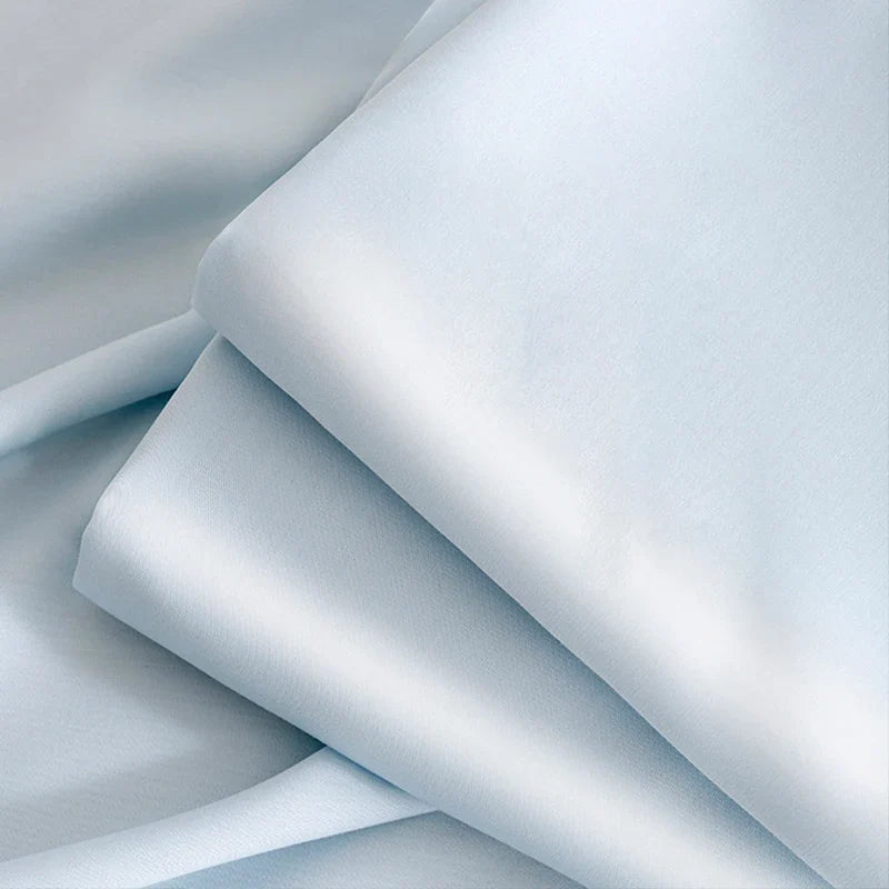 Summer Cooling Bed Sheet Breathable Comfortable Cooling Blanket Ice Silk Fabric Solid Color Flat Sheet Luxury Bedding Sheet