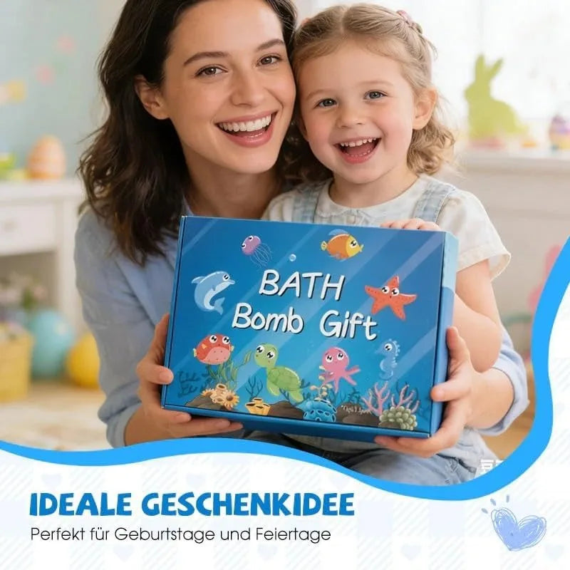 New 12PCS Ocean Toy Bath Salt Bombs, Bubble Bath Balls for Adults & Kids, Fun Educational Bath Toys Party Favor Set