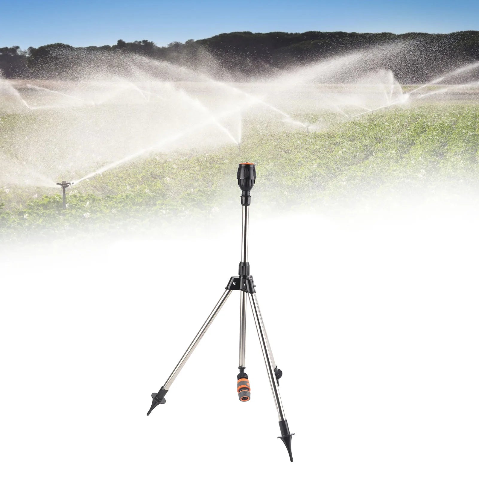 Tripod Sprinkler Automatic 360 Degree Rotating Irrigation Nozzle Agriculture Yard Garden Lawn Watering Tool