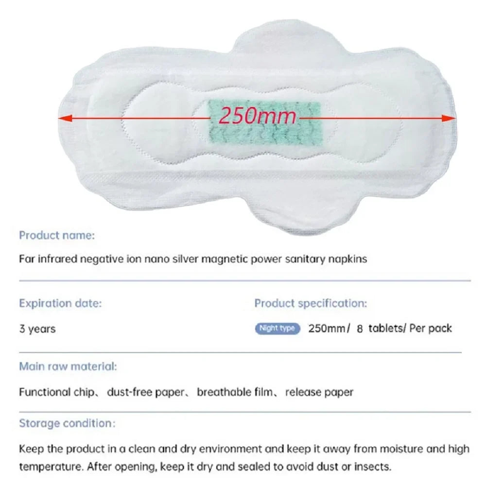 90Pcs/3Pack Anion Sanitary Pads Kill Bacteria Panty Liner Anti Inflammation Remove Yeast Infection Menstrual Pad Anion Sanitary