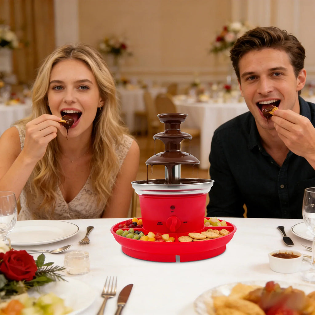 Chocolate Fondue Fountain 40W Stainless Steel 3 Tier