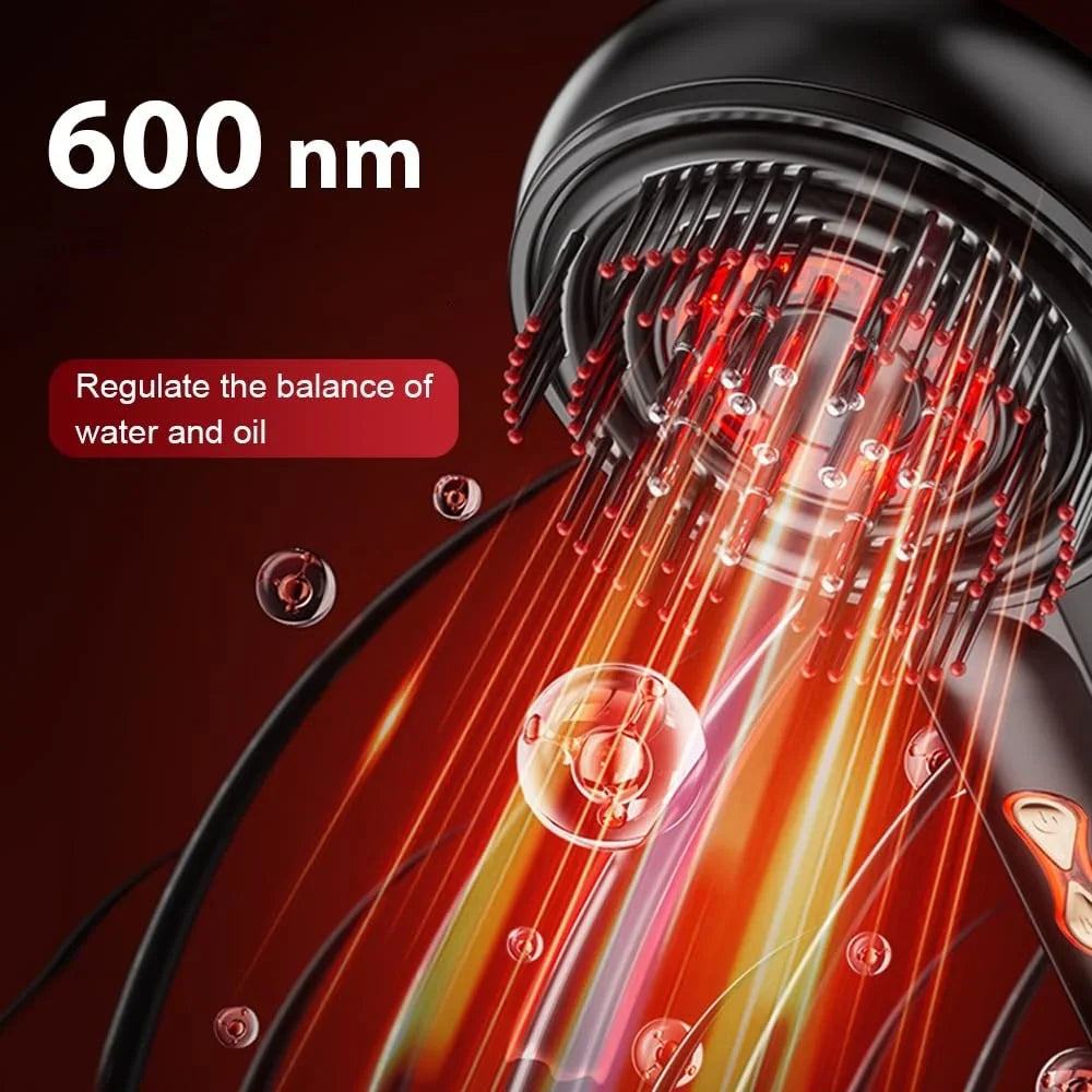 Electric Head Massage Comb Hair Medicine Oil Applicator Scalp Massage Brush Infrared Red Light Hair Growth Comb Hair Care