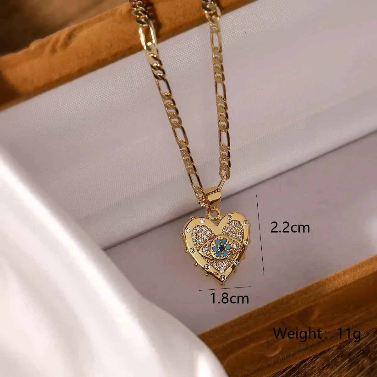 Mafisar Non-Fading Gold Color 316L Stainless Steel Party Jewelry Shiny AAA CZ Zircon Heart Pendants Necklaces For Women