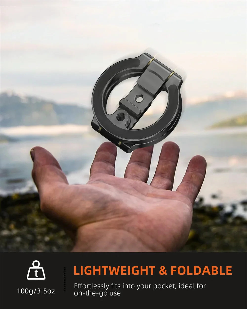 YELANGU Dual Magnetic Phone Holder for Travel and Tripod
