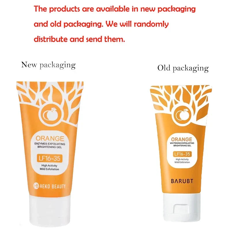 50g Orange Exfoliating Gel For Facial Body Gentle Orange Facial Scrub Body Cleansing Gel Dead Skin Remover Scrub Skin Cleaning