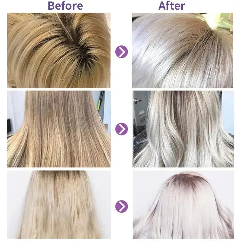 Color Fixing Hair Dye Shampoo to Cover Gray Hair Fade Yellow After Bleach Hair Shampoo Non-irritating Purple Shampoo for Blonde