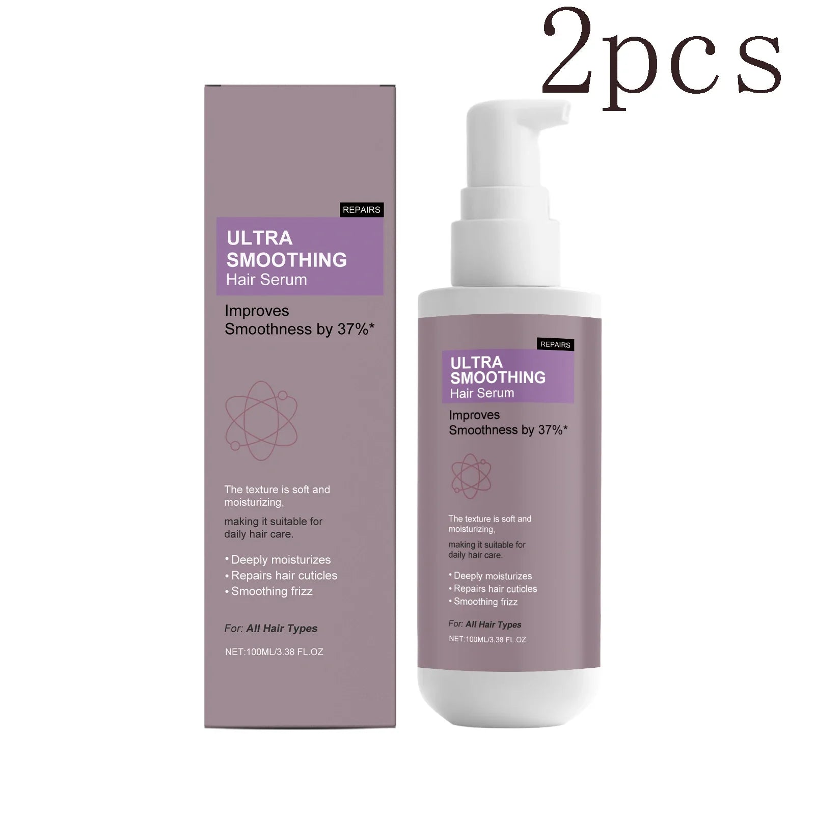 Smoothing Hair Serum - Gentle Hydrating Formula for Frizz-Free, Lightweight & Refreshing Scalp-Safe Daily Hair Care