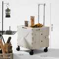 Outdoor camper trolley case picnic tools car foldable movable dining table multi-functional camp car