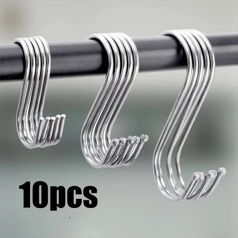 Stainless Steel Hooks Multipurpose for Clothes Bags Towels Kitchen Bathroom Home Organizing Durable Rustproof