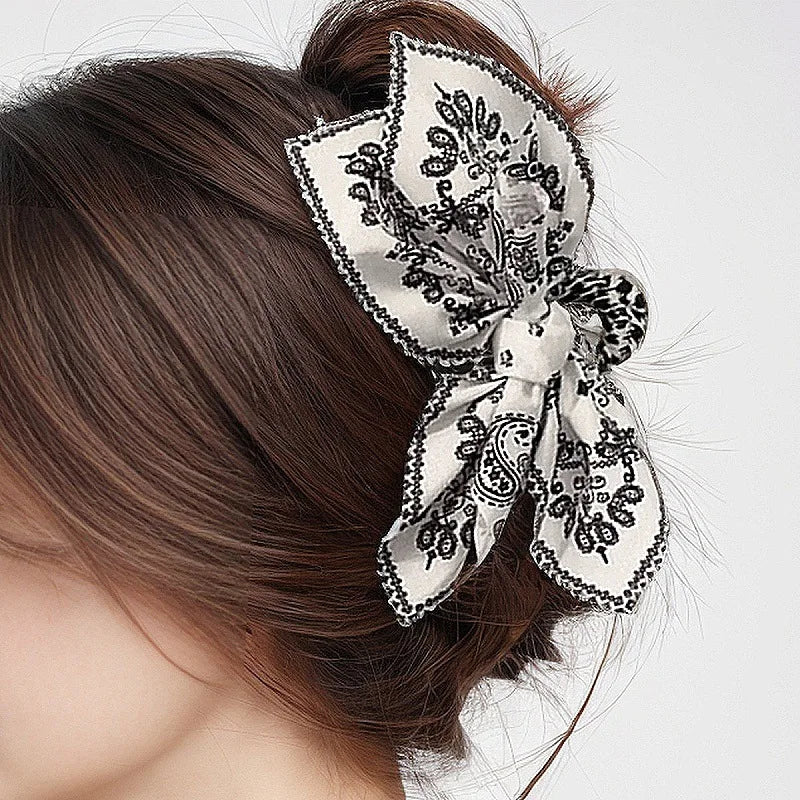 New Double-Sided Cashew Flower Love Grabbing Clip Butterfly Knot Hair Clip Summer Vacation Shark Clip Fashion