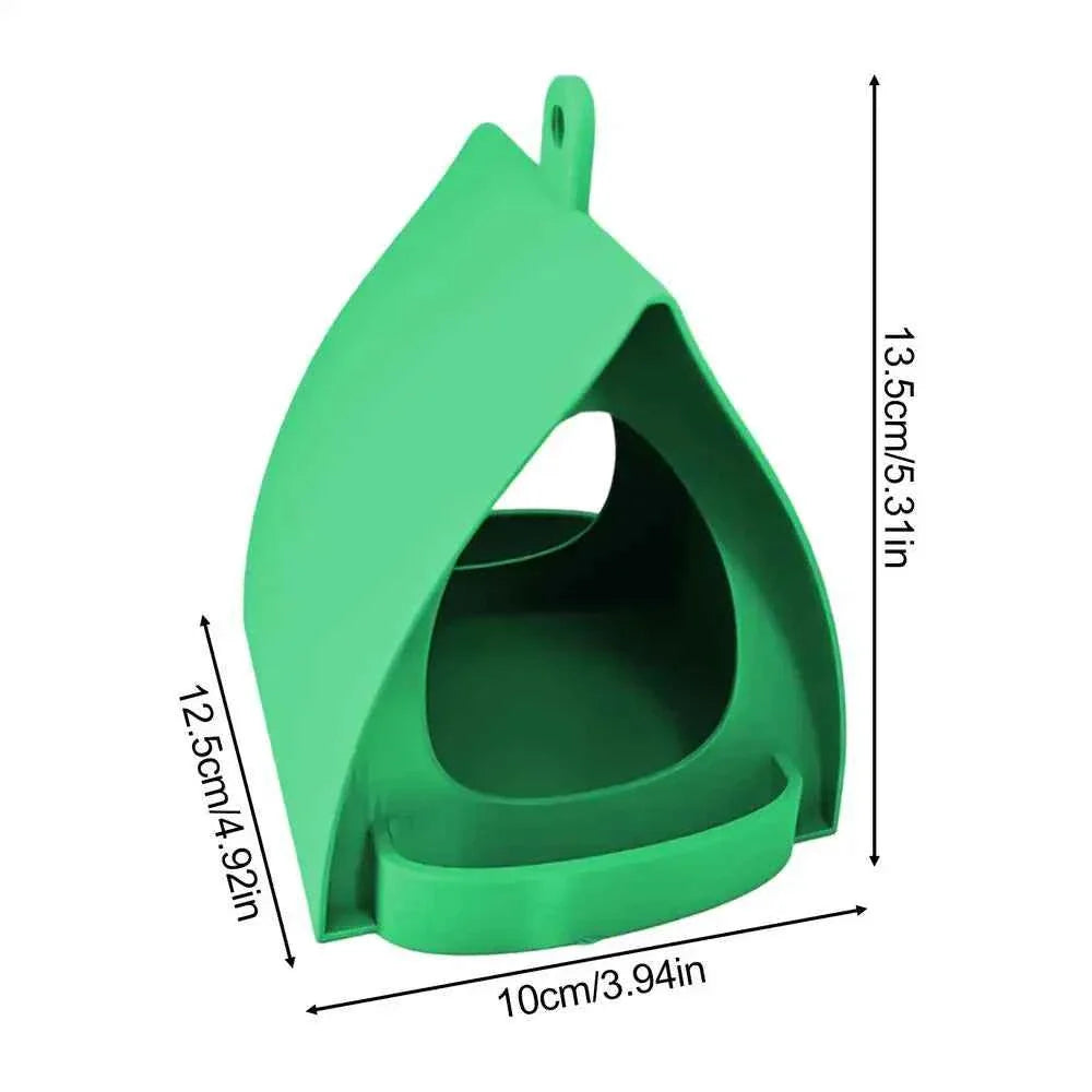 House Bird Feeder Open Design Decorative Station Hut Shape Hangable Mounted Small Hummingbird Feeder for Outside Garden Winter