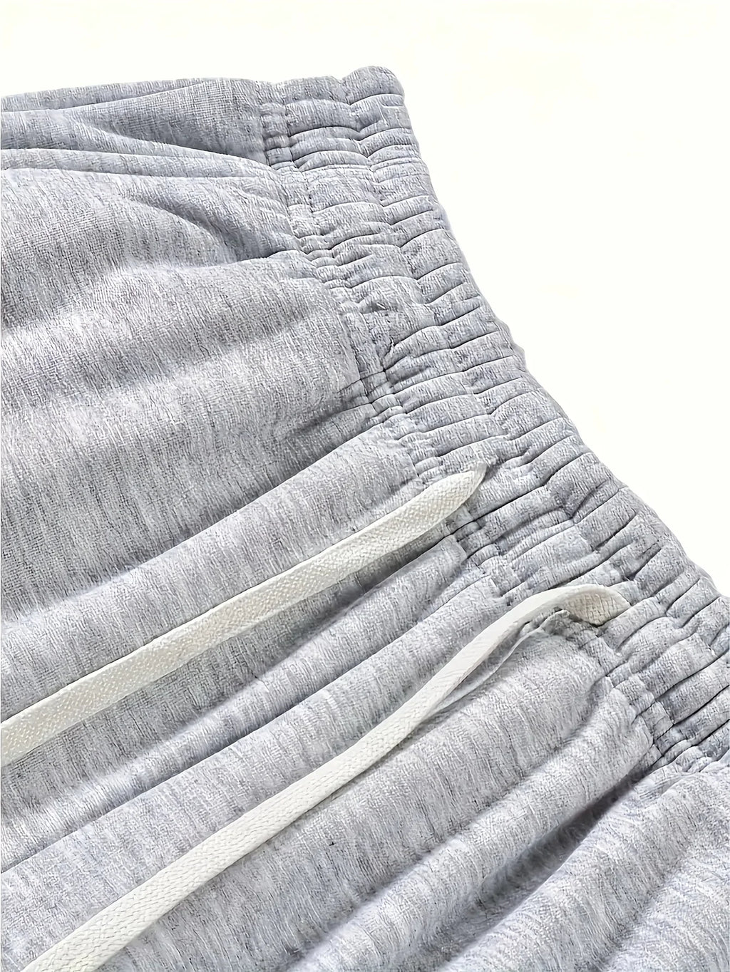 Men's heavy breathable sports jogging pants elastic drawstring waist loose straight casual trousers thick men's sweater pants