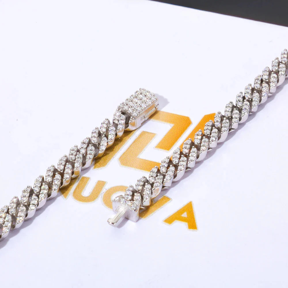 Moissanite Cuban Link Chain Diamond Iced Out Necklace Jewelry