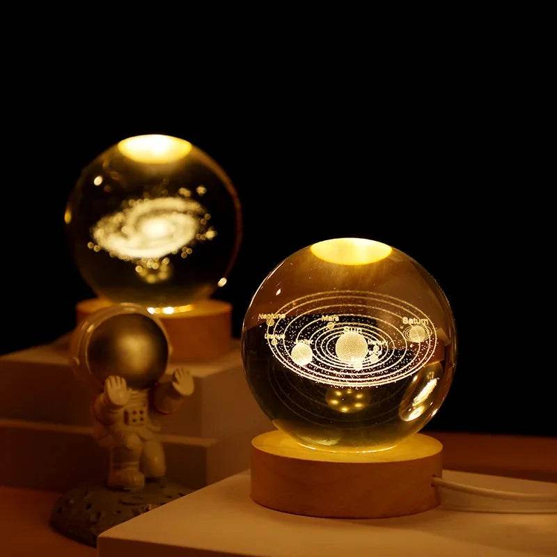 3D Crystal Ball Astronomy Galaxy Solar System