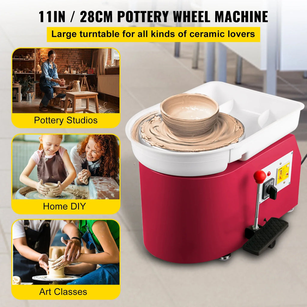 SucceBuy Pottery Wheel Machine 350W Foot Control Electric Ceramic Tool
